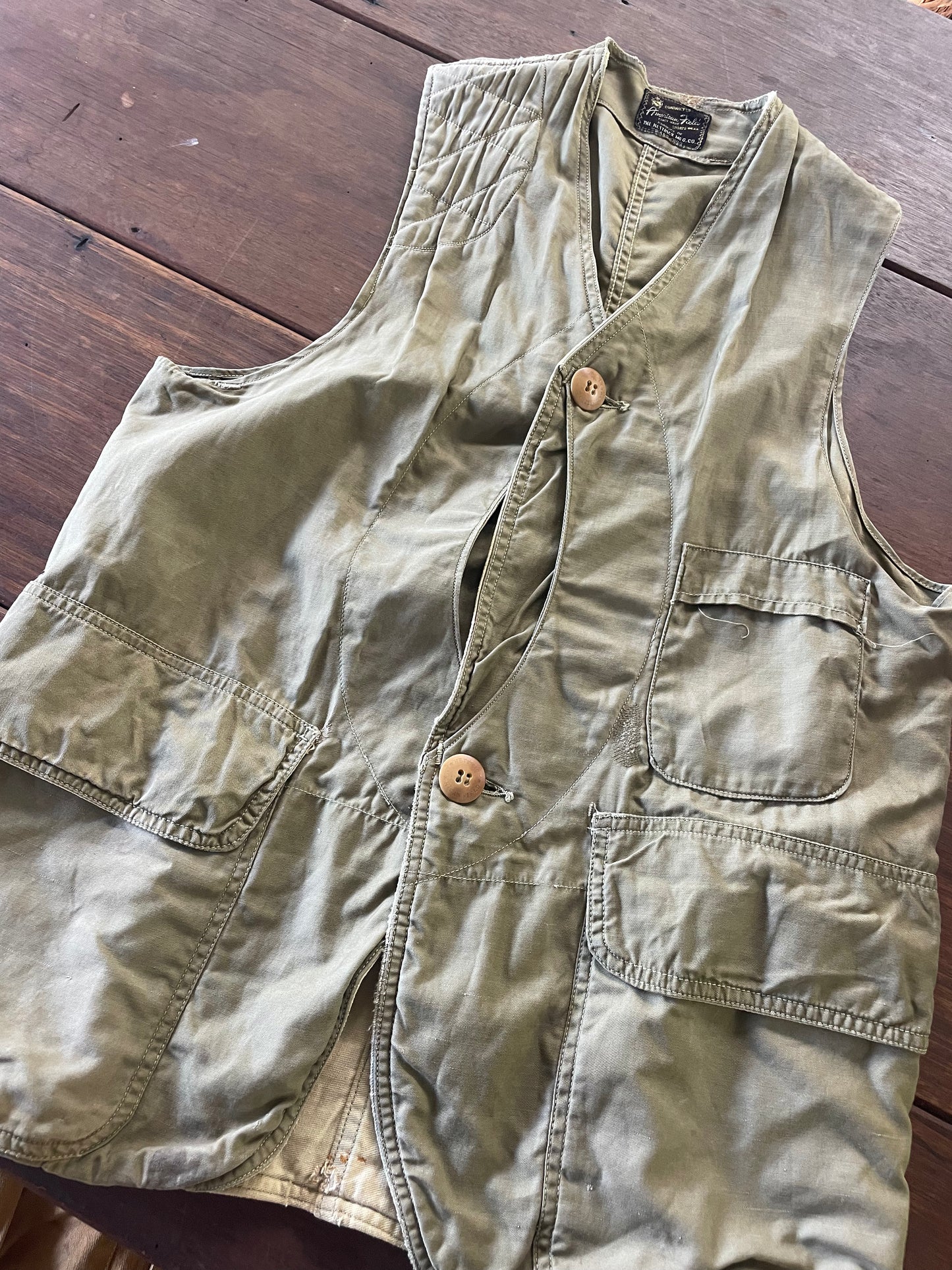 RARE AMERICAN FIELD HALF MOON HUNTING VEST 38-40'
