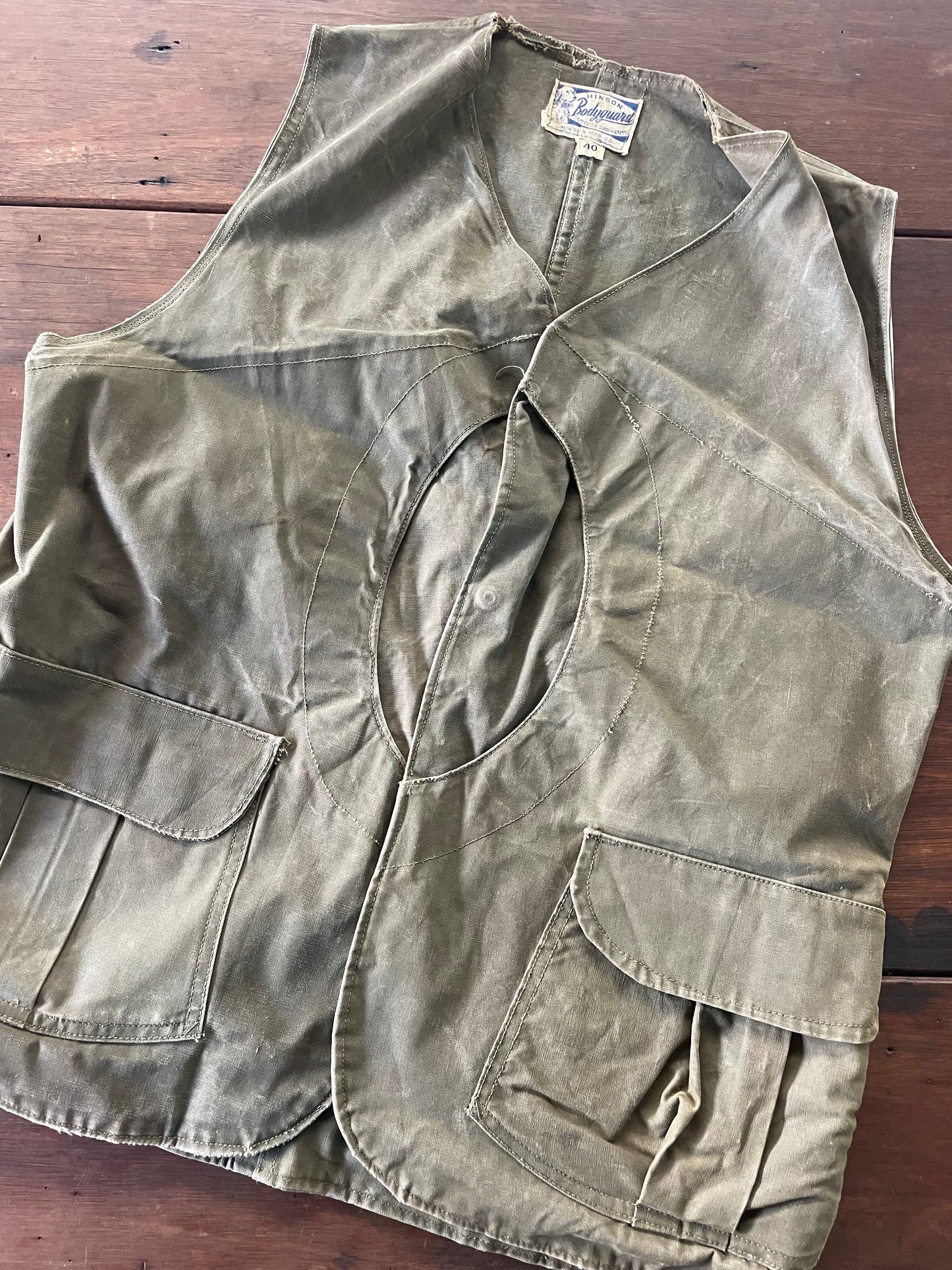 1940'S SUPER RARE HALF MOON HINSON HUNTING VEST
