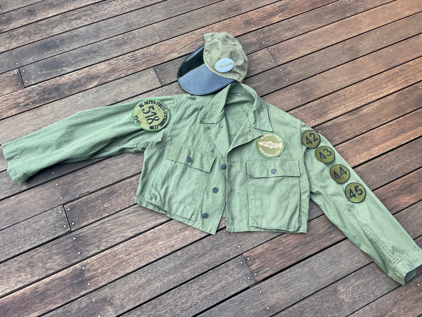 Armed Forces Fly Fishing Club patch set.
