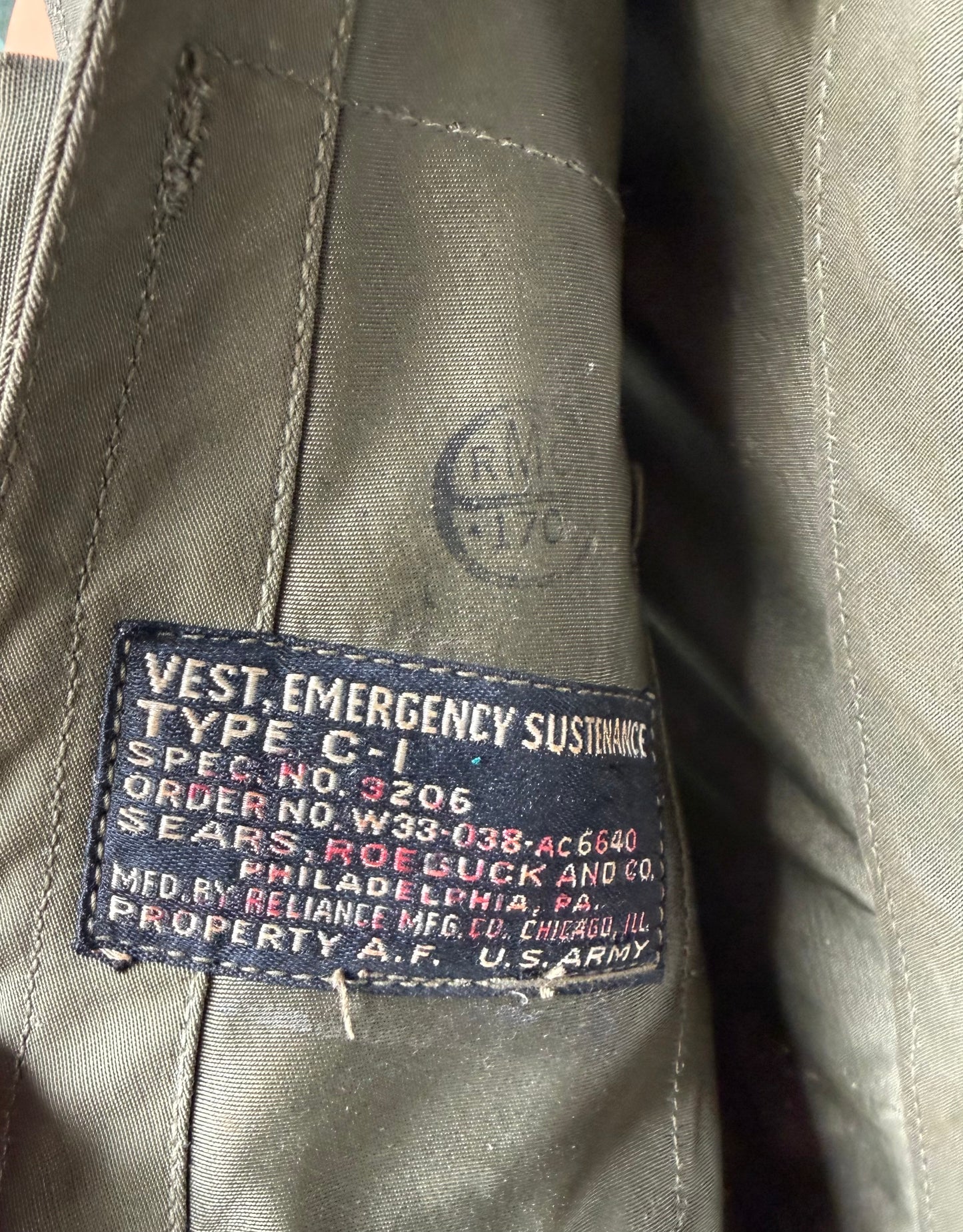WWII C-1 EMERGENCY VEST