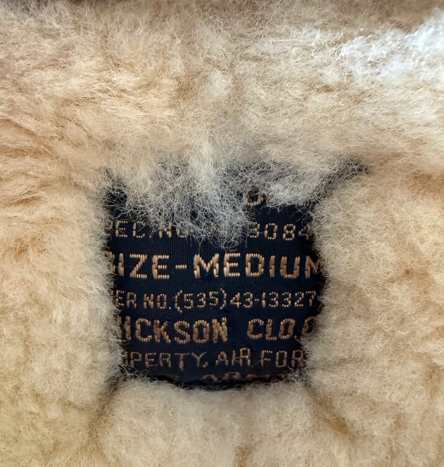 BUZZ RICKSON D-1 SHEARLING JACKET MADE IN JAPAN