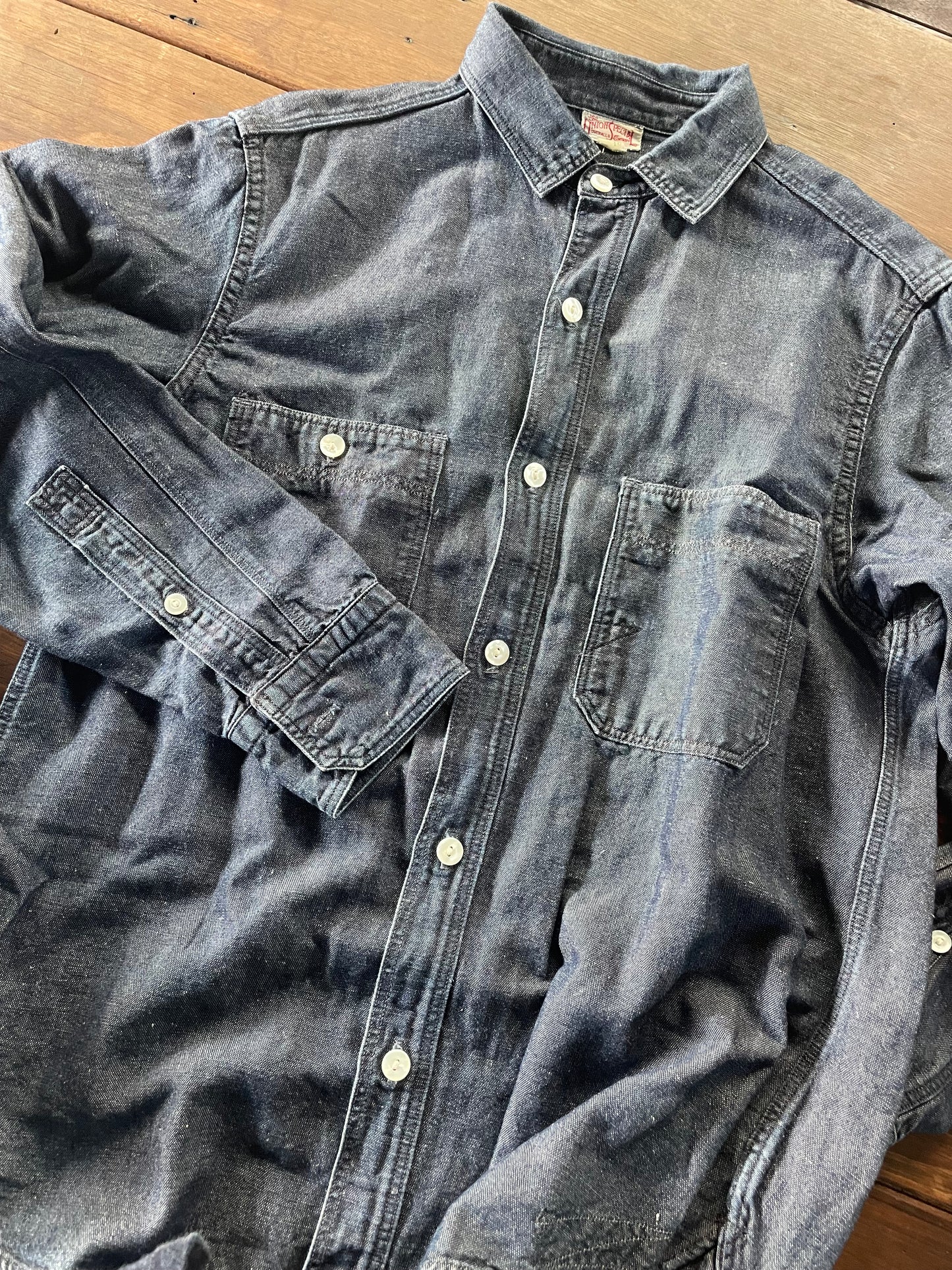 FREEWHEELERS DARK INDIGO WORK SHIRT 16