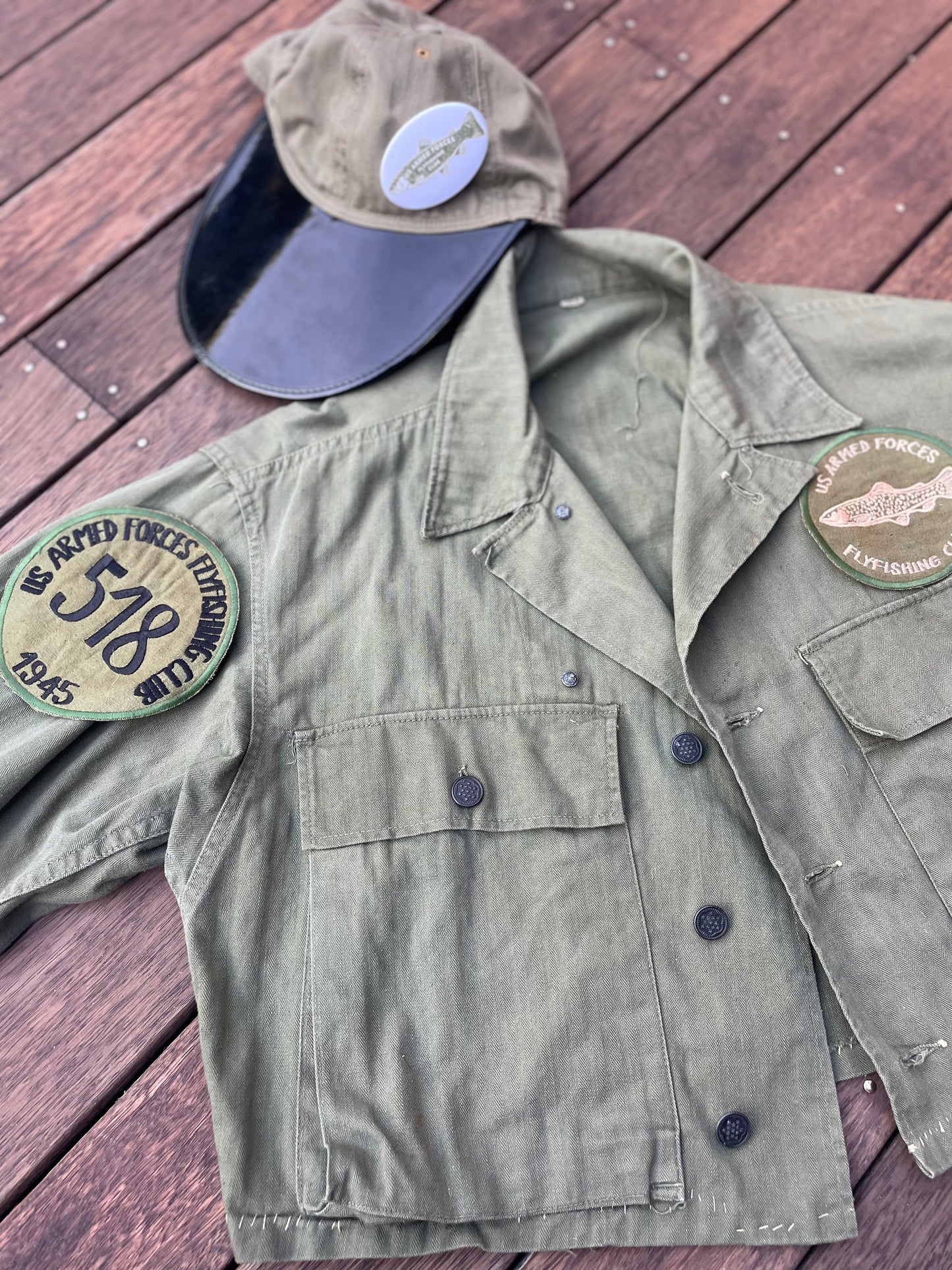 Armed Forces Fly Fishing Club patch set.