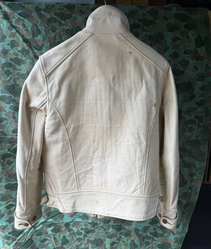 HIMEL DEERSKIN CREAM LEATHER JACKET COSSACK.