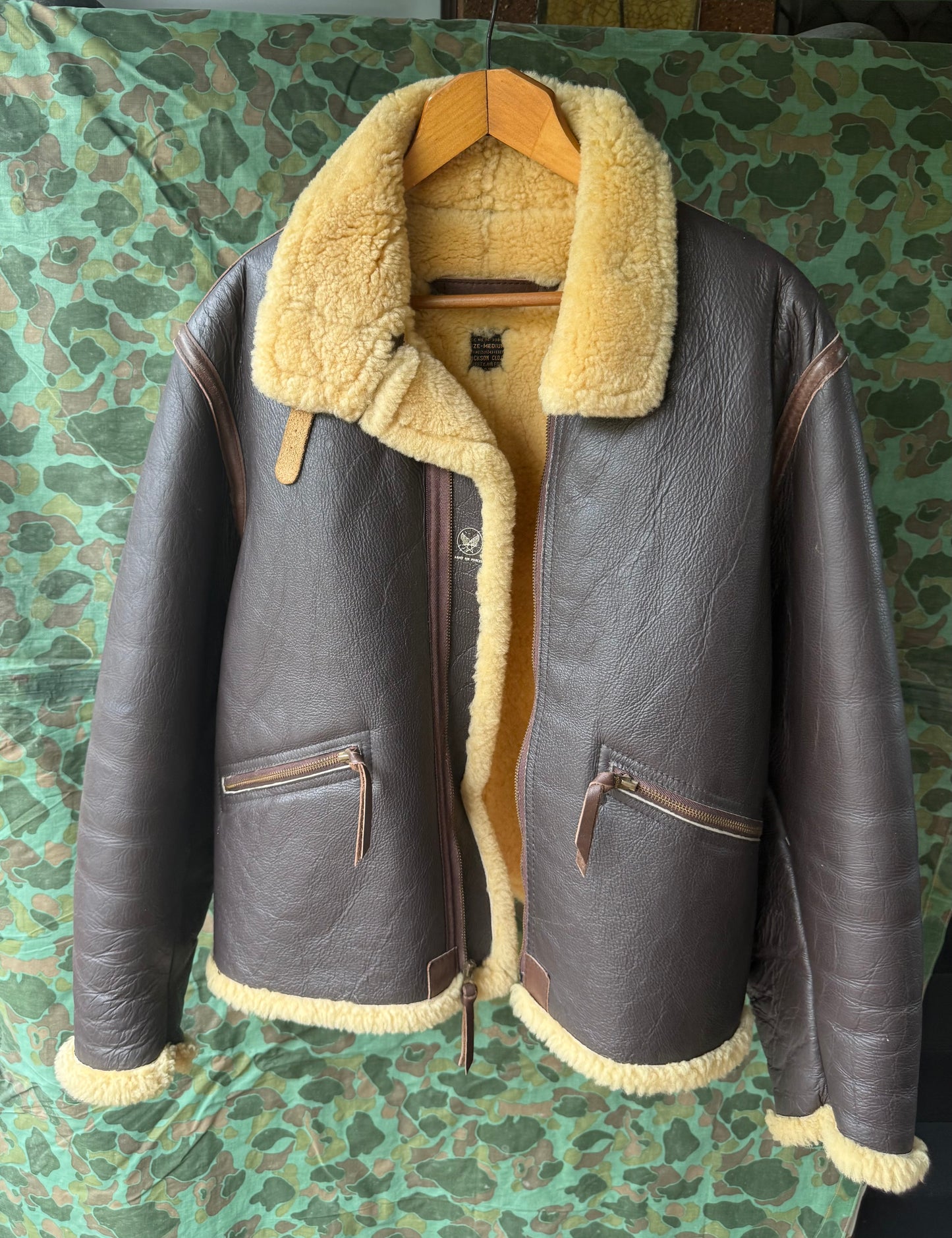 BUZZ RICKSON D-1 SHEARLING JACKET MADE IN JAPAN