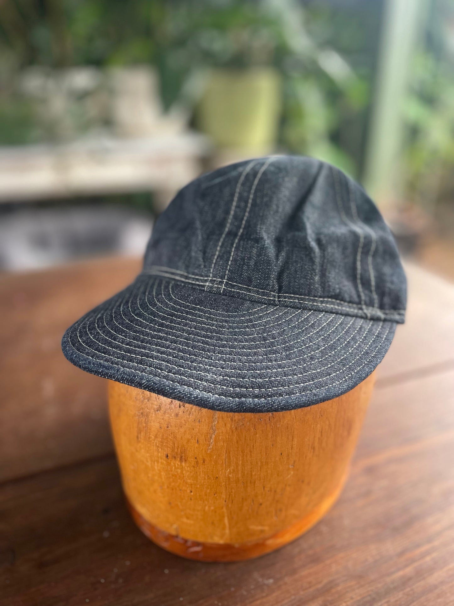 A-3 Indigo Denim Cap.