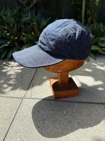 Denim Hell Cat Cap. Papa Nui x The Bengal Stripe Collaboration.