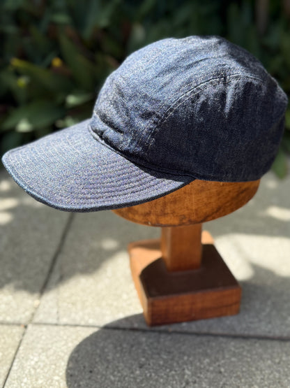 Denim Hell Cat Cap. Papa Nui x The Bengal Stripe Collaboration.