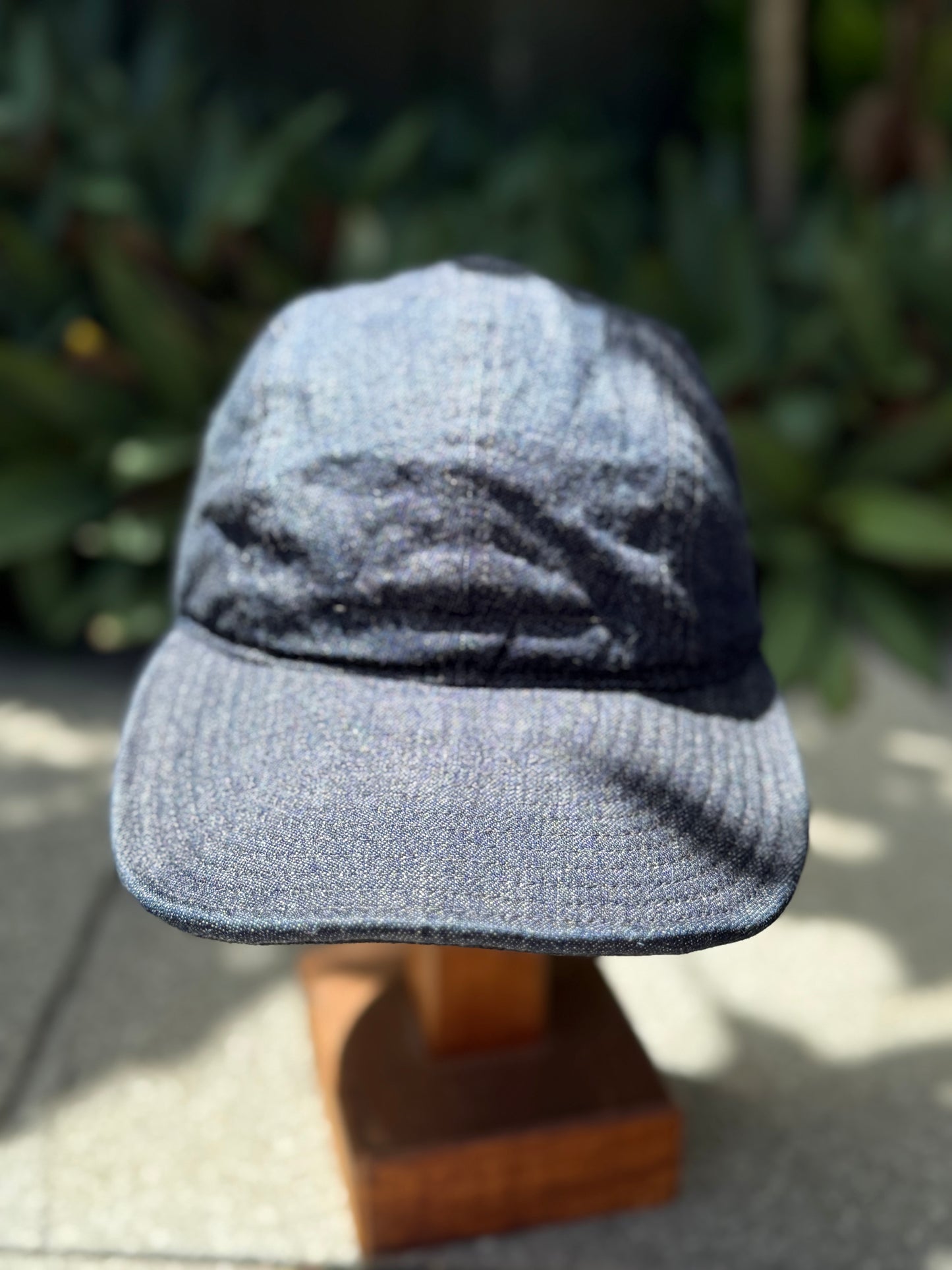 Denim Hell Cat Cap. Papa Nui x The Bengal Stripe Collaboration.