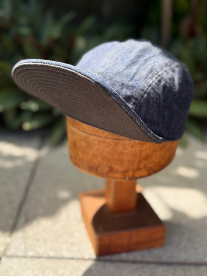 Denim Hell Cat Cap. Papa Nui x The Bengal Stripe Collaboration.