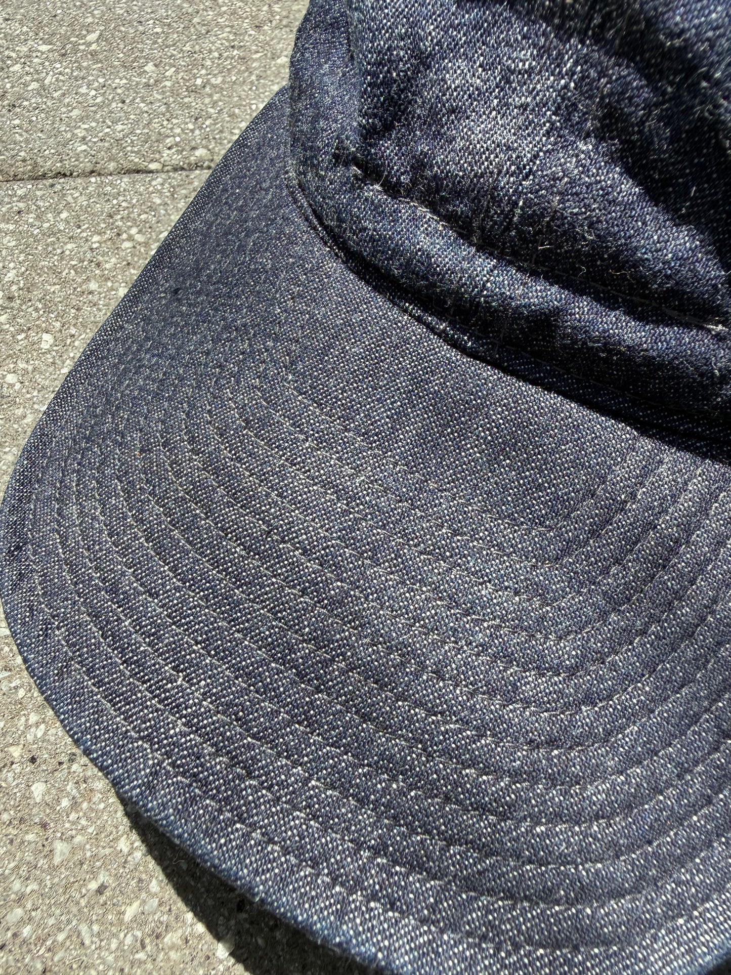 Denim Hell Cat Cap. Papa Nui x The Bengal Stripe Collaboration.
